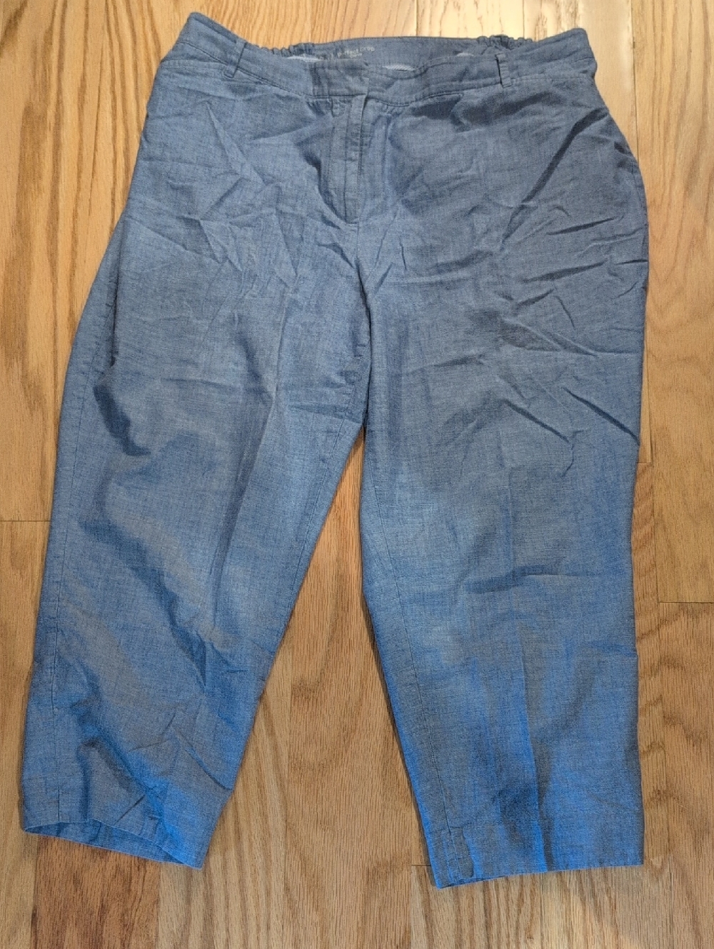 Talbots Blue Cropped Curvy Ankle Pants
